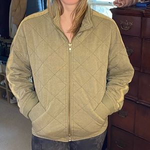 Army green, quilted jacket